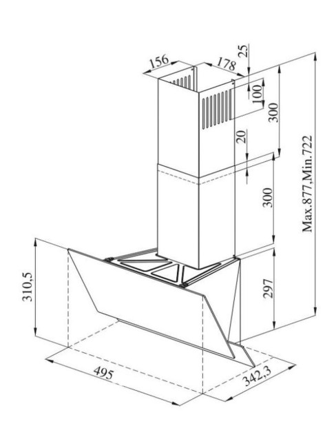 Каминная вытяжка Esperanza RHA50G06 W