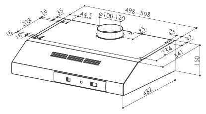 Подвесная вытяжка Faber 741 BASE BK A60 Подвесная вытяжка Faber 741 BASE BK A60