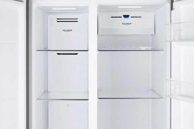 Холодильник WEISSGAUFF WSBS 600 NoFrost Inverter Blue Glass Холодильник WEISSGAUFF WSBS 600 NoFrost Inverter Blue Glass
