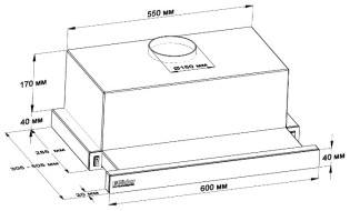 Встраиваемая вытяжка Backer TH60L-2F70-SS Встраиваемая вытяжка Backer TH60L-2F70-SS