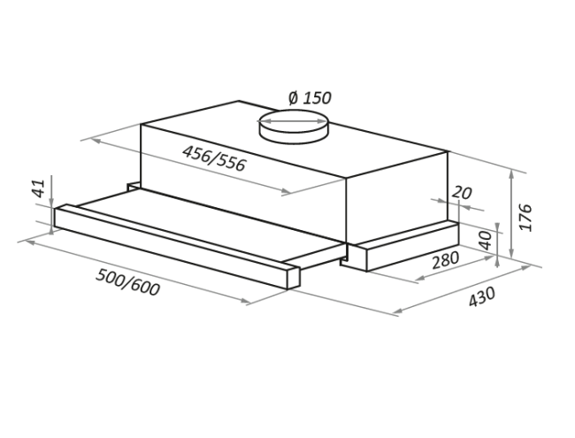 Встраиваемая вытяжка MAUNFELD VS Fast 60 нержавеющая сталь Встраиваемая вытяжка MAUNFELD VS Fast 60 нержавеющая сталь