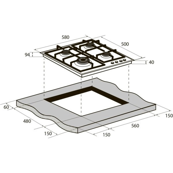 Варочная панель Zugel ZGH601X Варочная панель Zugel ZGH601X