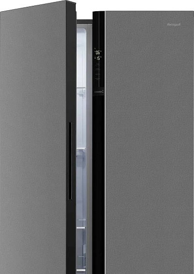 Холодильник WEISSGAUFF WSBS 600 NoFrost Inverter Bru Steel Glass Холодильник WEISSGAUFF WSBS 600 NoFrost Inverter Bru Steel Glass