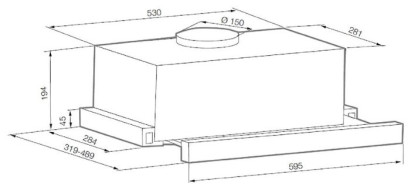 Встраиваемая вытяжка GRAUDE DHF 60.0 E Встраиваемая вытяжка GRAUDE DHF 60.0 E