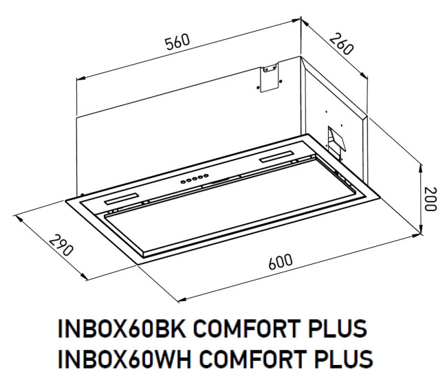 Вытяжка Meferi INBOX60WH COMFORT PLUS