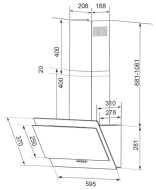 Каминная вытяжка Shindo Vela 60 B/BG