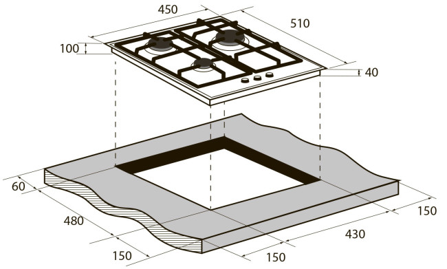Варочная панель Zugel ZGH451B Варочная панель Zugel ZGH451B