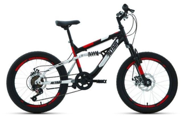 Подростковый горный (MTB) велосипед ALTAIR MTB FS 20 Disc (2020)