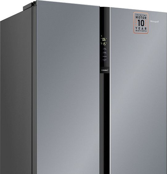 Холодильник WEISSGAUFF WSBS 600 NoFrost Inverter Dark Grey Glass Холодильник WEISSGAUFF WSBS 600 NoFrost Inverter Dark Grey Glass