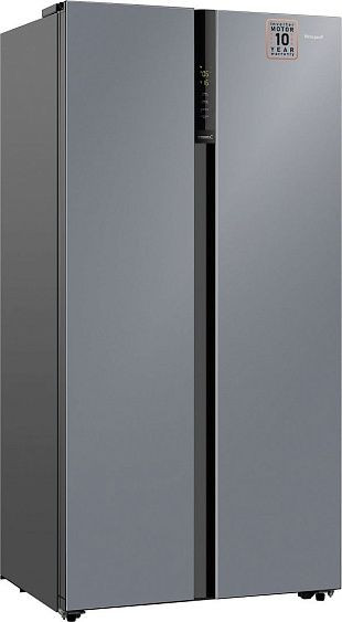 Холодильник WEISSGAUFF WSBS 600 NoFrost Inverter Dark Grey Glass Холодильник WEISSGAUFF WSBS 600 NoFrost Inverter Dark Grey Glass