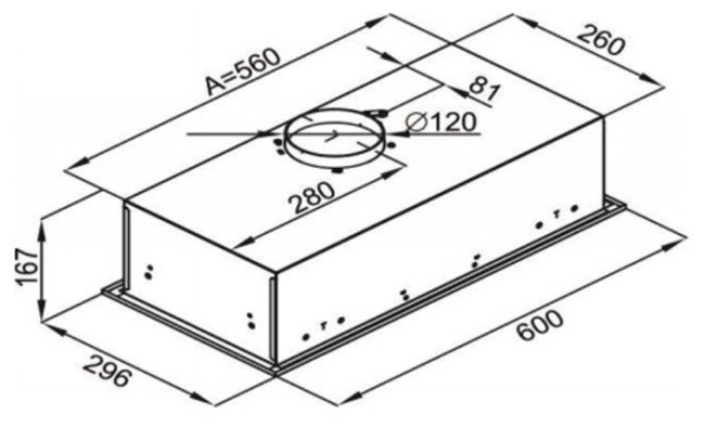 Встраиваемая вытяжка MAUNFELD Crosby Light C 60 черный