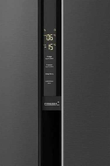 Холодильник WEISSGAUFF WSBS 600 NoFrost Inverter Inox Glass Холодильник WEISSGAUFF WSBS 600 NoFrost Inverter Inox Glass