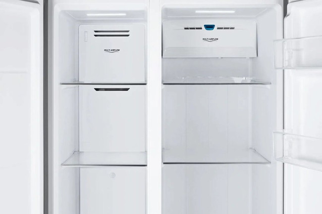 Холодильник WEISSGAUFF WSBS 600 NoFrost Inverter Inox Glass Холодильник WEISSGAUFF WSBS 600 NoFrost Inverter Inox Glass