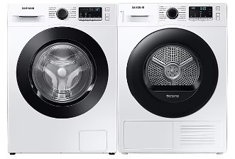 Комплект стиральная и сушильная машина Samsung WW90T4041CE/LP + DV90TA040AE/LP