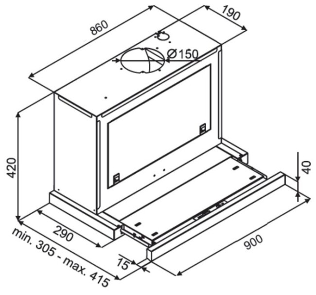 Встраиваемая вытяжка Kuppersberg SLIMBOX 90 X Встраиваемая вытяжка Kuppersberg SLIMBOX 90 X