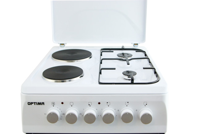 Комбинированная плита Optima CS-5621 белый