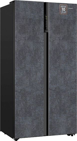 Холодильник WEISSGAUFF WSBS 600 NoFrost Inverter Rock Glass Холодильник WEISSGAUFF WSBS 600 NoFrost Inverter Rock Glass