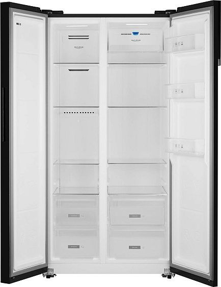 Холодильник WEISSGAUFF WSBS 600 NoFrost Inverter Rock Glass Холодильник WEISSGAUFF WSBS 600 NoFrost Inverter Rock Glass