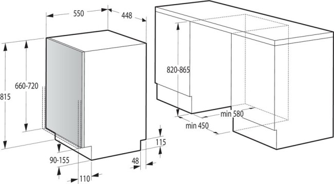 Встраиваемая посудомоечная машина Gorenje GV 572D10 Встраиваемая посудомоечная машина Gorenje GV 572D10