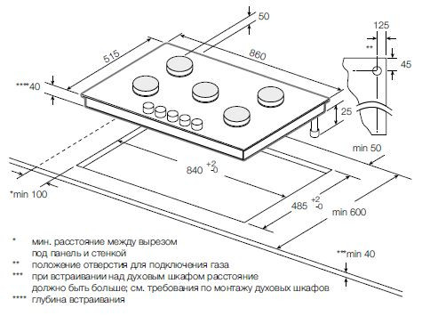 Газовая варочная панель GRAUDE GS 90.1 E