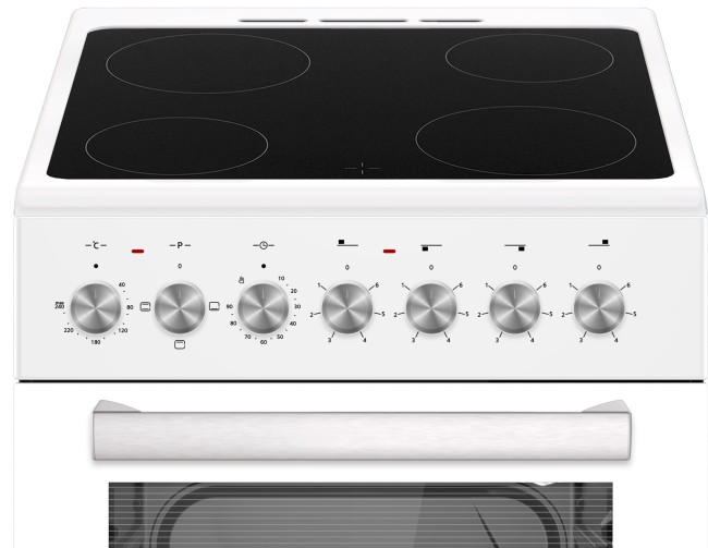Электроплита Simfer F56VW04025 белая эмаль