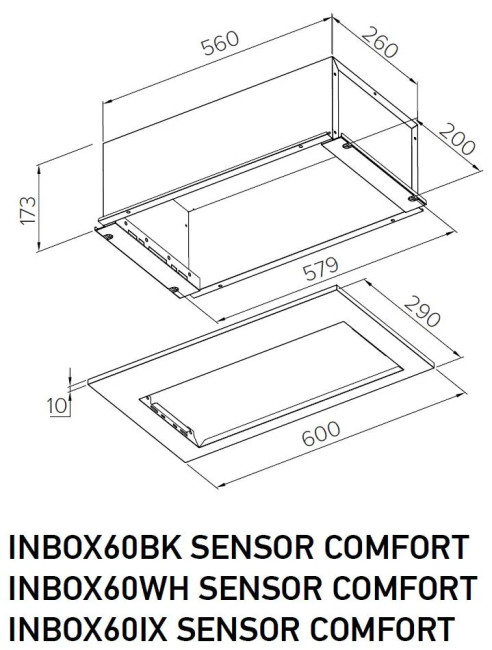 Вытяжка Meferi INBOX60WH SENSOR COMFORT