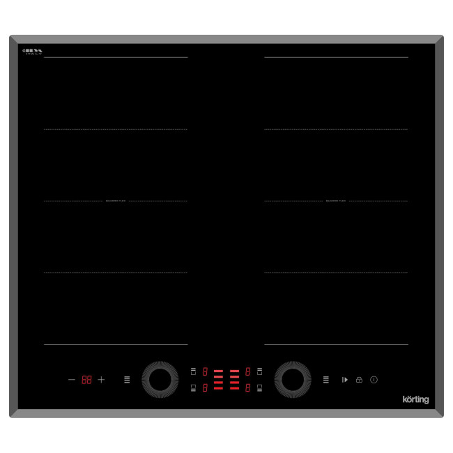 Индукционная варочная панель Korting HIB 68700 B Quadro Индукционная варочная панель Korting HIB 68700 B Quadro