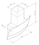 Каминная вытяжка GRAUDE DH 90.2 G