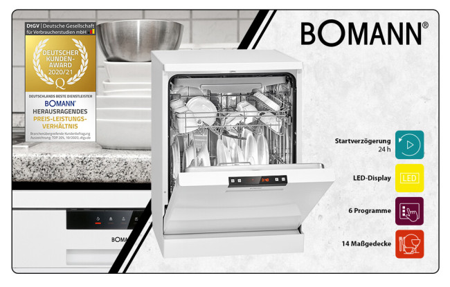 Посудомоечная машина Bomann GSP 7410 weiss