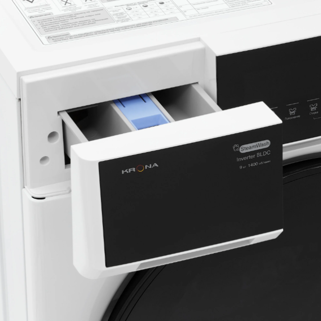 Комплект стиральная и сушильная машина Krona RHENE MAX WHITE 1400 9K WM + 8K DM