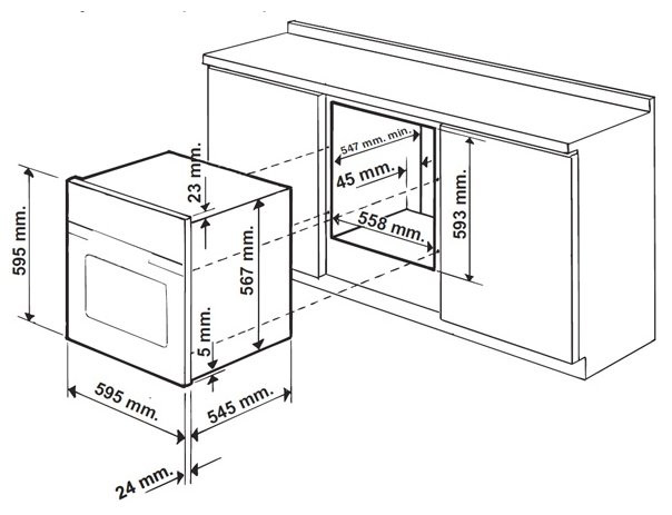 Встраиваемый газовый духовой шкаф Ariston GOS7 I RFH