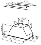 Встраиваемая вытяжка Best Visso ASC Glass 70 Встраиваемая вытяжка Best Visso ASC Glass 70