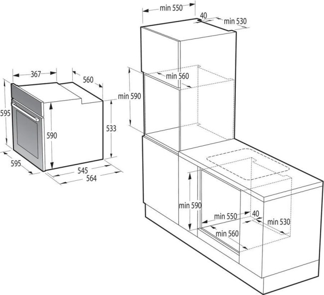 Встраиваемый электрический духовой шкаф Gorenje BO6727E03X