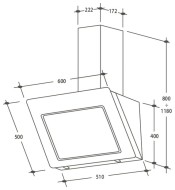 Каминная вытяжка Candy CDM 6750 LW Каминная вытяжка Candy CDM 6750 LW