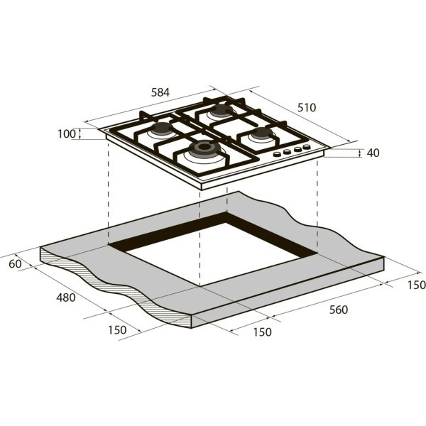 Варочная панель Zugel ZGH601B Варочная панель Zugel ZGH601B