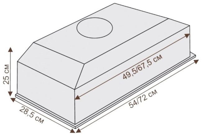 Встраиваемая вытяжка Ciarko SL-Box Medium 70 Встраиваемая вытяжка Ciarko SL-Box Medium 70