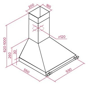 Каминная вытяжка TEKA DOB 60 AB (40495431)