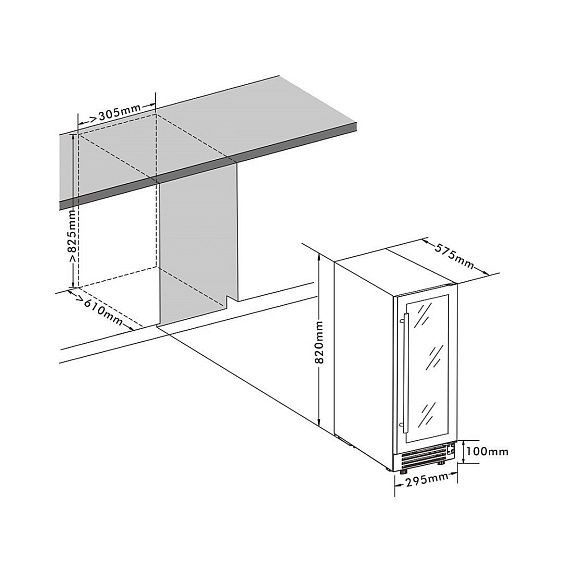 Винный шкаф CELLAR PRIVATE CP020-1T