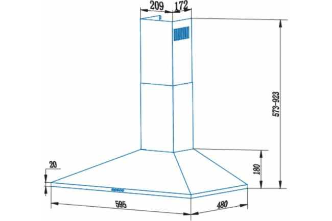 Каминная вытяжка Cata V3-T600 X