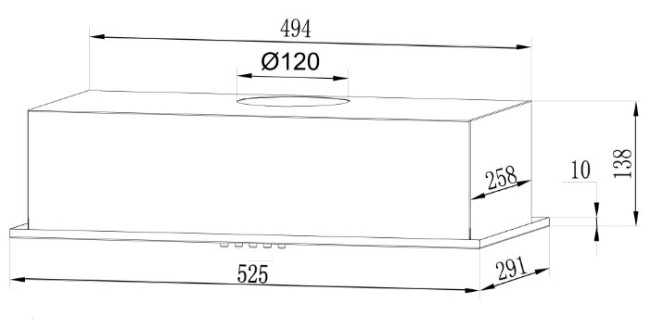Встраиваемая вытяжка LEX GS BLOC Light 600 Inox