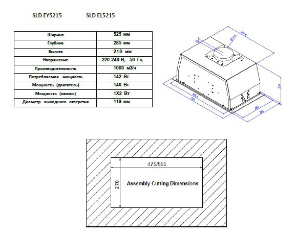 Вытяжка Schaub Lorenz SLD EY5215 Вытяжка Schaub Lorenz SLD EY5215