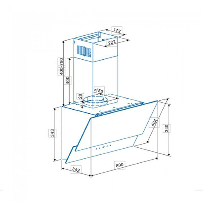 Каминная вытяжка Cata AG4-A600 GBK Каминная вытяжка Cata AG4-A600 GBK