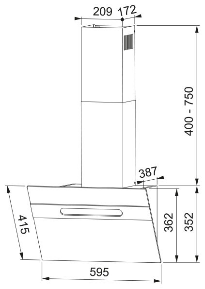 Вытяжка Franke STERLING 60 BK, черный