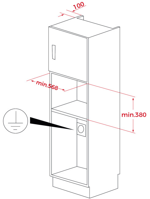 Встраиваемая микроволновая печь Teka ML 820 BI Black SS 40584201