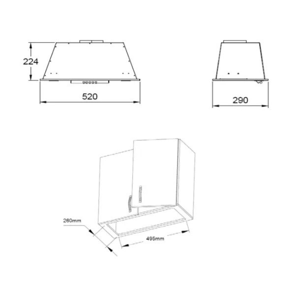 Встраиваемая вытяжка Zigmund Shtain K 012.5 W (У1-00221424)