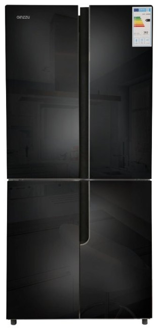Холодильник Ginzzu NFK-500 Black glass