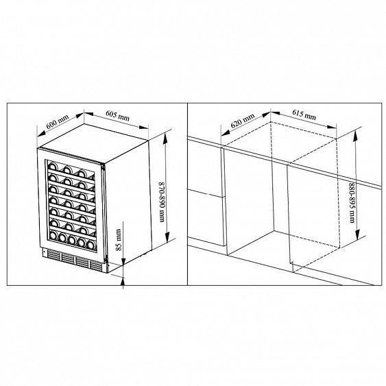Винный шкаф Cavanova CV060DT Винный шкаф Cavanova CV060DT