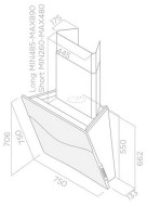 Каминная вытяжка Elica CONCETTO SPAZIALE WH/F/75 Каминная вытяжка Elica CONCETTO SPAZIALE WH/F/75