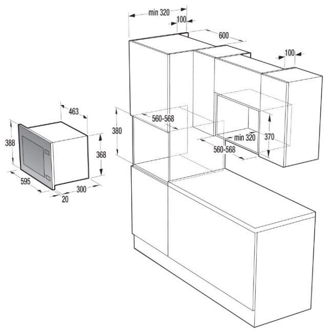 Микроволновая печь встраиваемая Gorenje BM201A4XG
