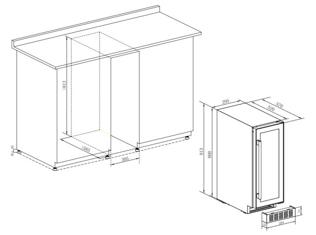 Винный шкаф Temptech OX30DRB